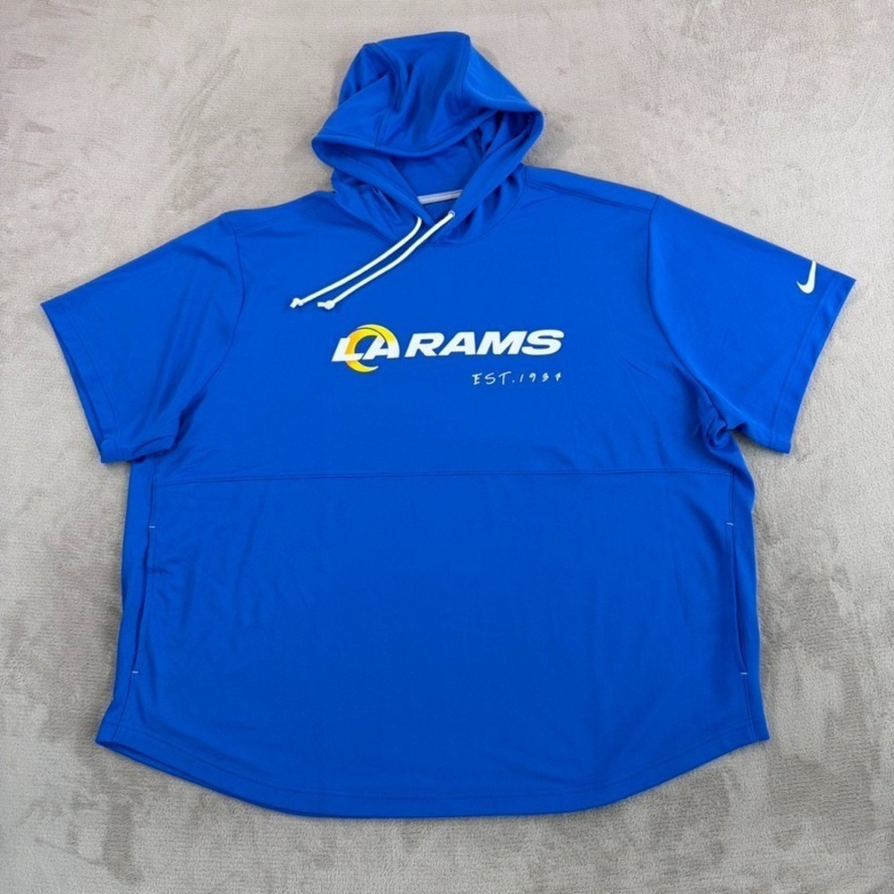 Nike Royal Los Angeles Rams Performance Pullover Hoodie Men 3XL Pockets NWOT